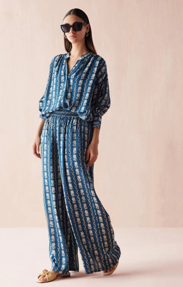 Ezra Blouse in Nico Indigo