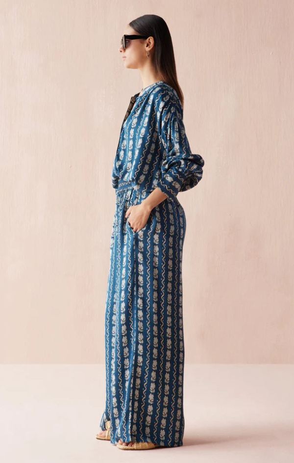 Ezra Blouse in Nico Indigo