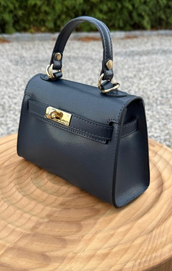 Mellina Italian Leather Structured Handbag