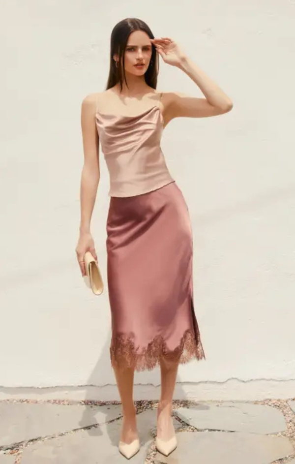 Rose Dawn Slip Skirt