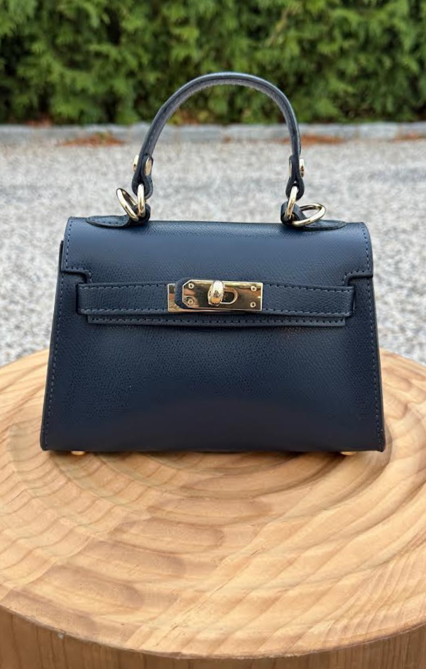 Mellina Italian Leather Structured Handbag