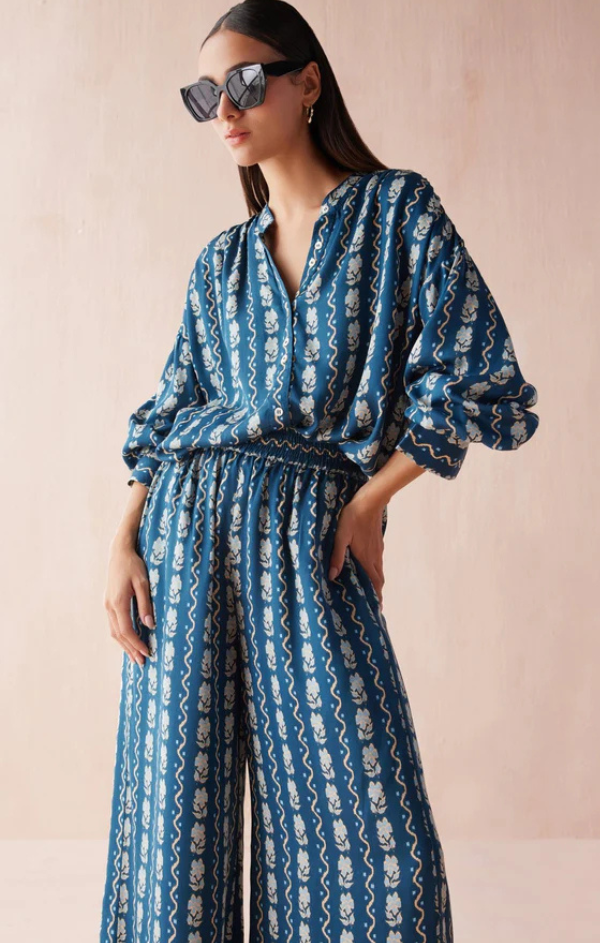 Ezra Blouse in Nico Indigo