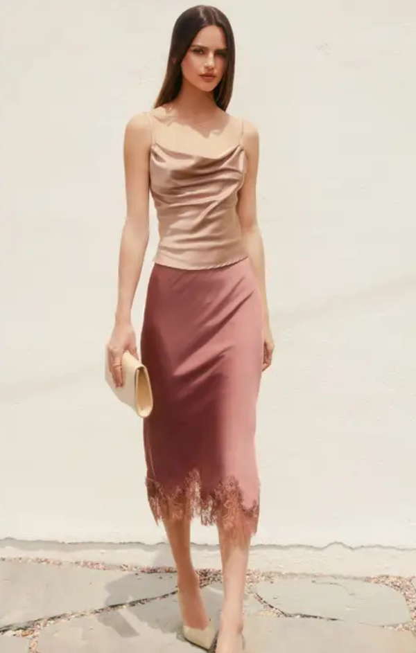 Rose Dawn Slip Skirt