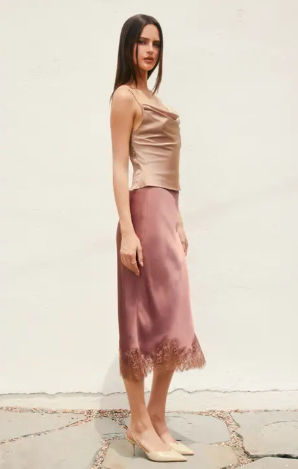 Rose Dawn Slip Skirt