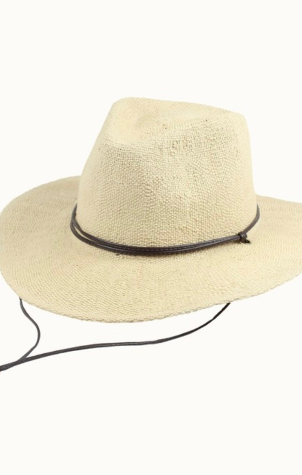 Woven Fedora W/ Double Wrapped Chin Cord