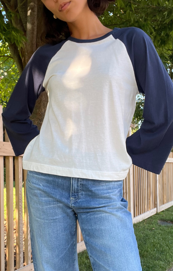 Color Block Crew Neck Raglan