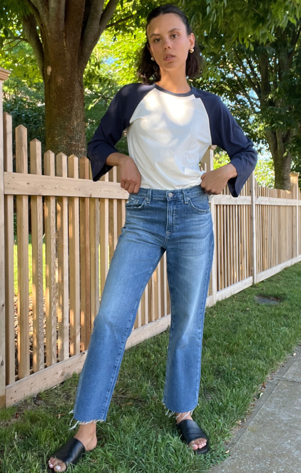 Color Block Crew Neck Raglan