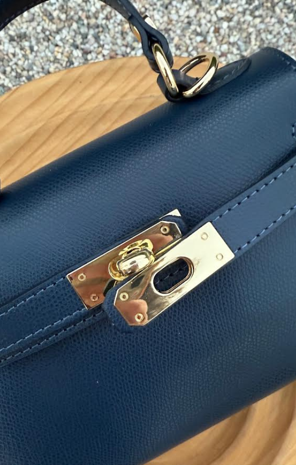 Mellina Italian Leather Structured Handbag