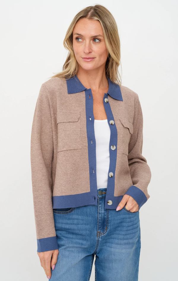 Fallon Color Block Cardigan