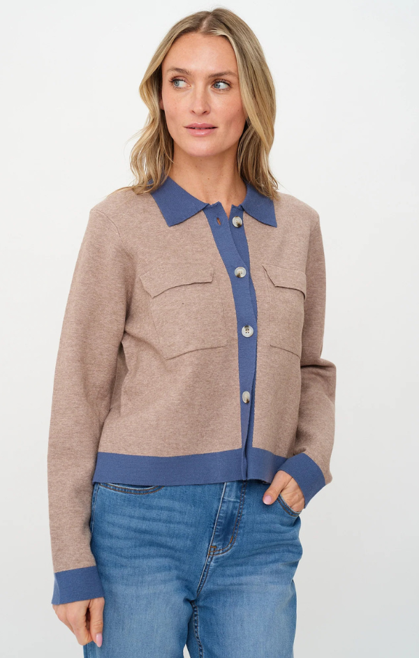 Fallon Color Block Cardigan