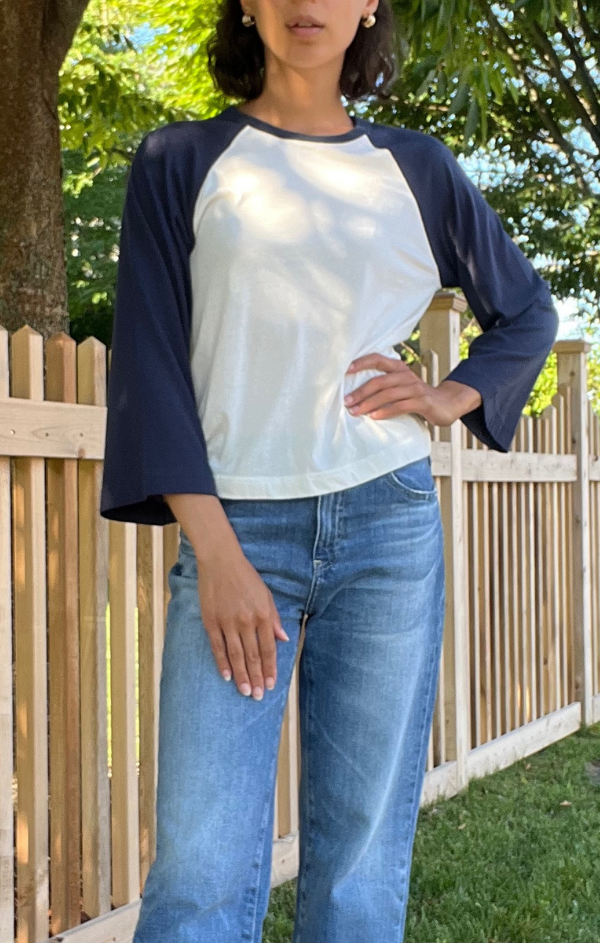 Color Block Crew Neck Raglan