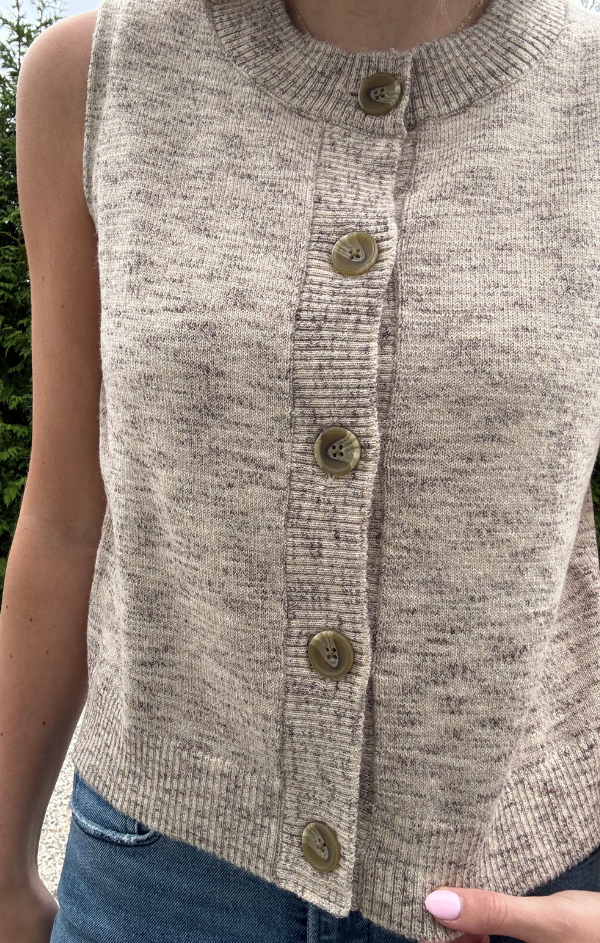 Dylan Spacedye Sleeveless Button Up