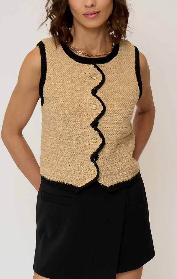 Rose Scallop Edge Tank