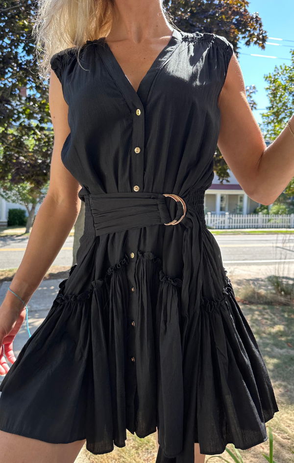 Bridget Belted Mini Dress