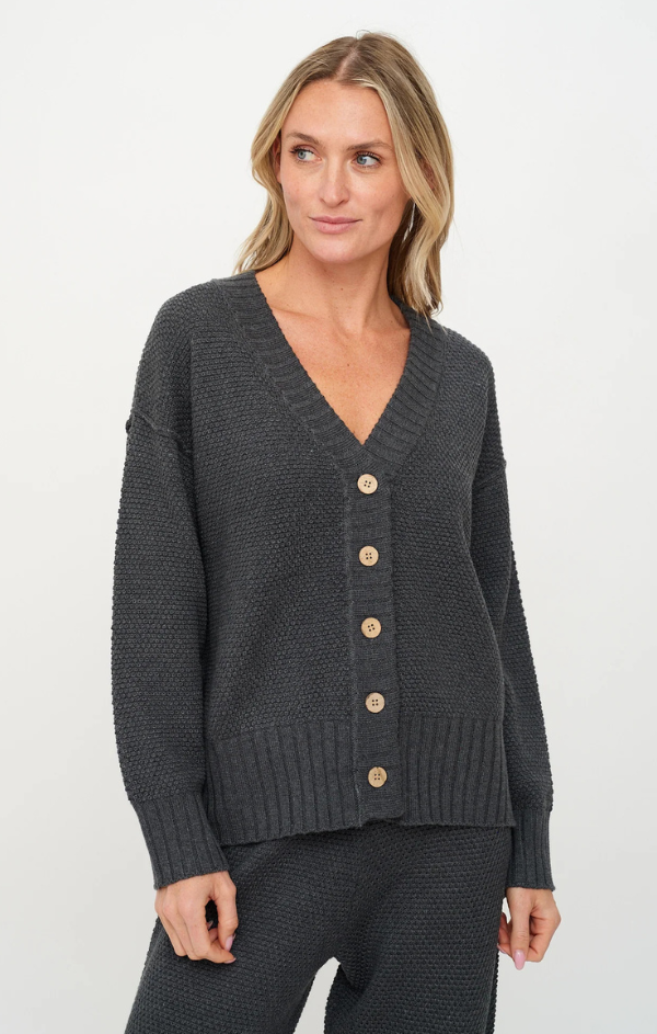 Molly Waffle Sweater Cardigan
