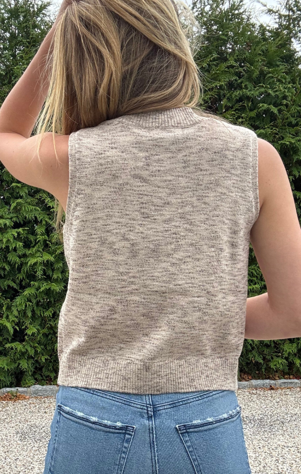 Dylan Spacedye Sleeveless Button Up