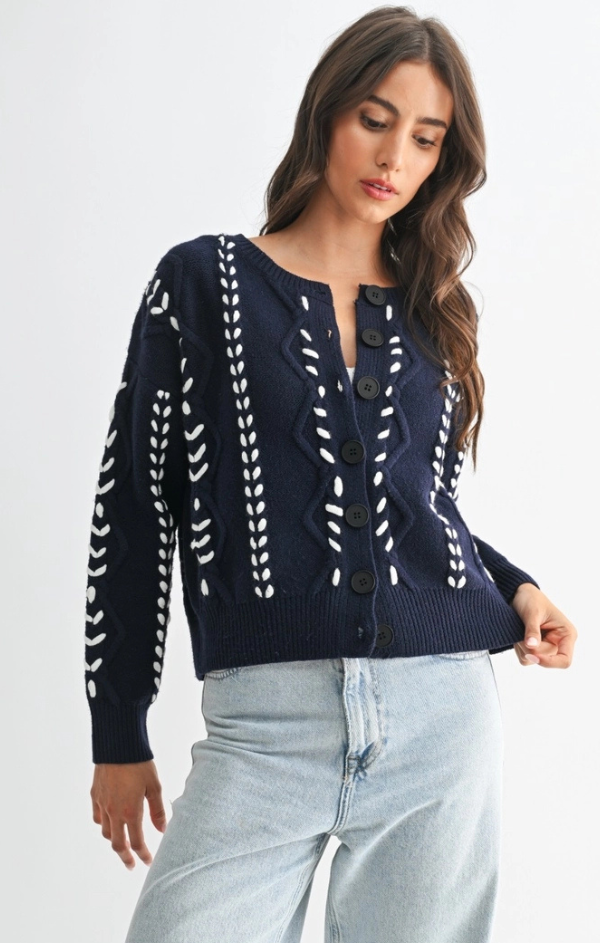 Tori Ribbon Stitch Cardigan