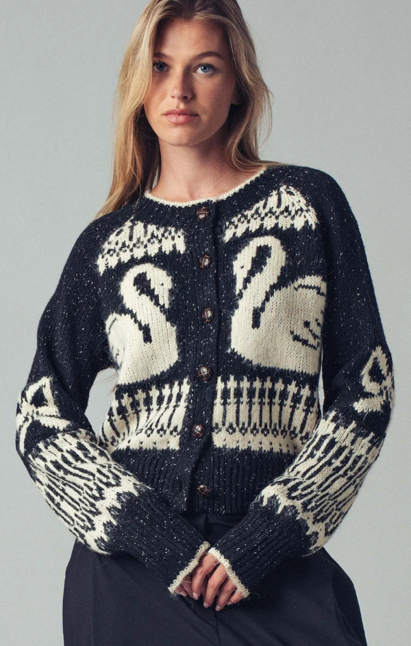 Swan Lake Graphic Cardigan