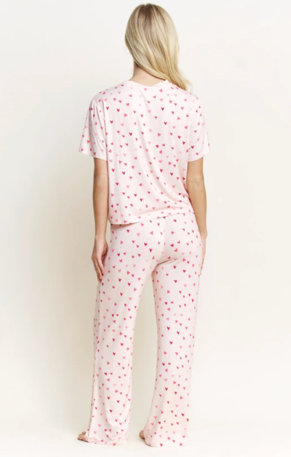 All American Tee Pant Set in Marzipan Hearts