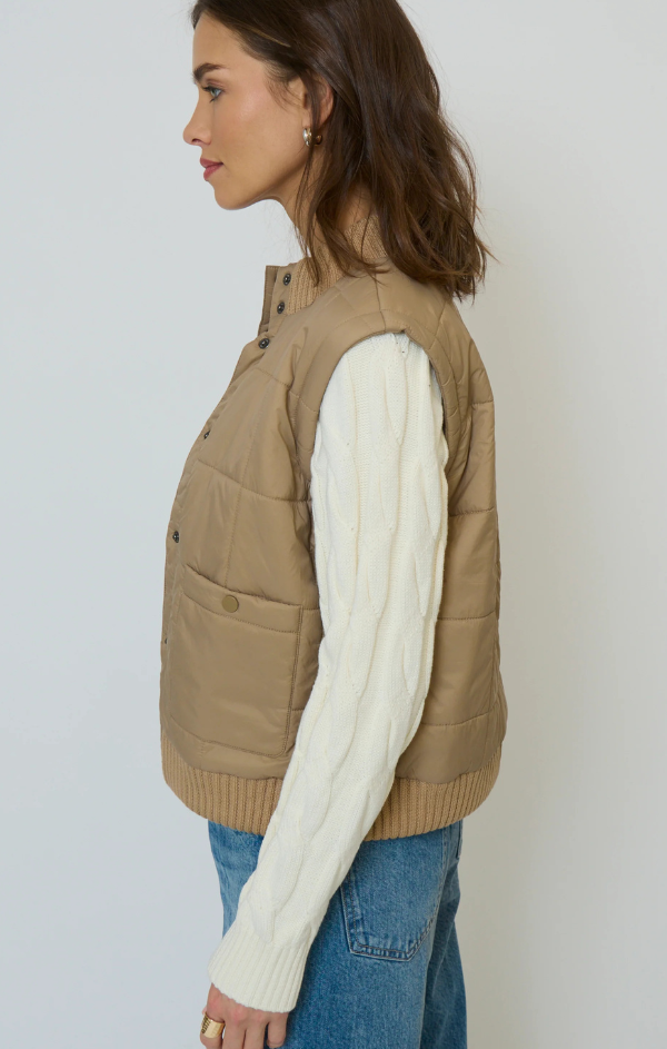 Brady Quilted Mixed Media Jacket