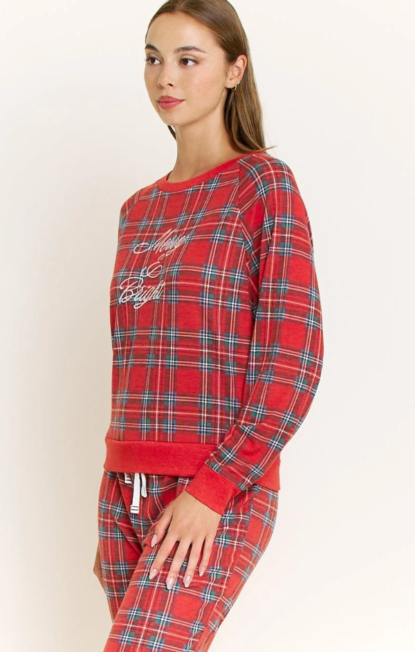 Star Seeker Long Set in Santa Plaid