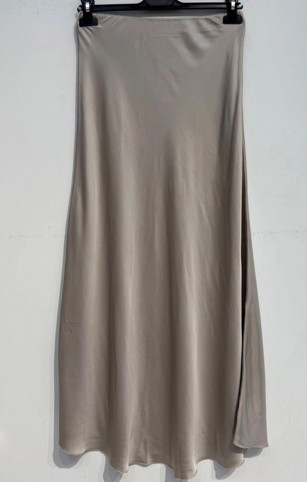 Champagne Satin Skirt