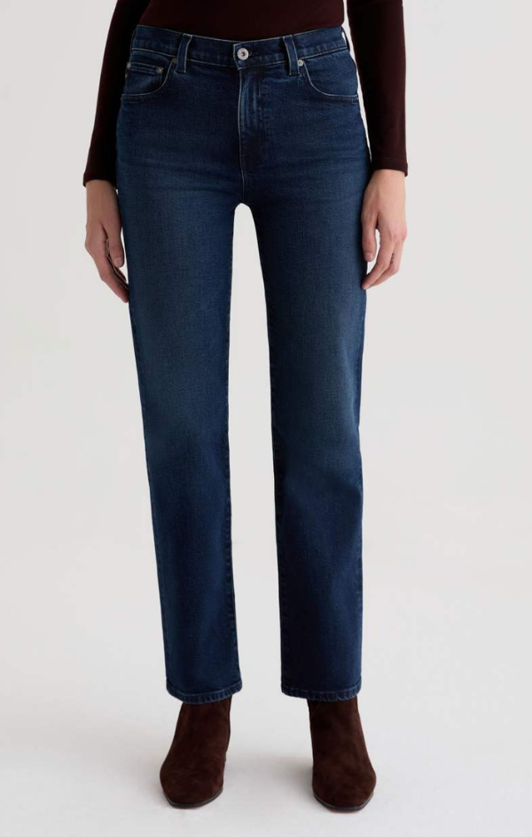 Brinley Mid Rise Straight in Midnight Sun