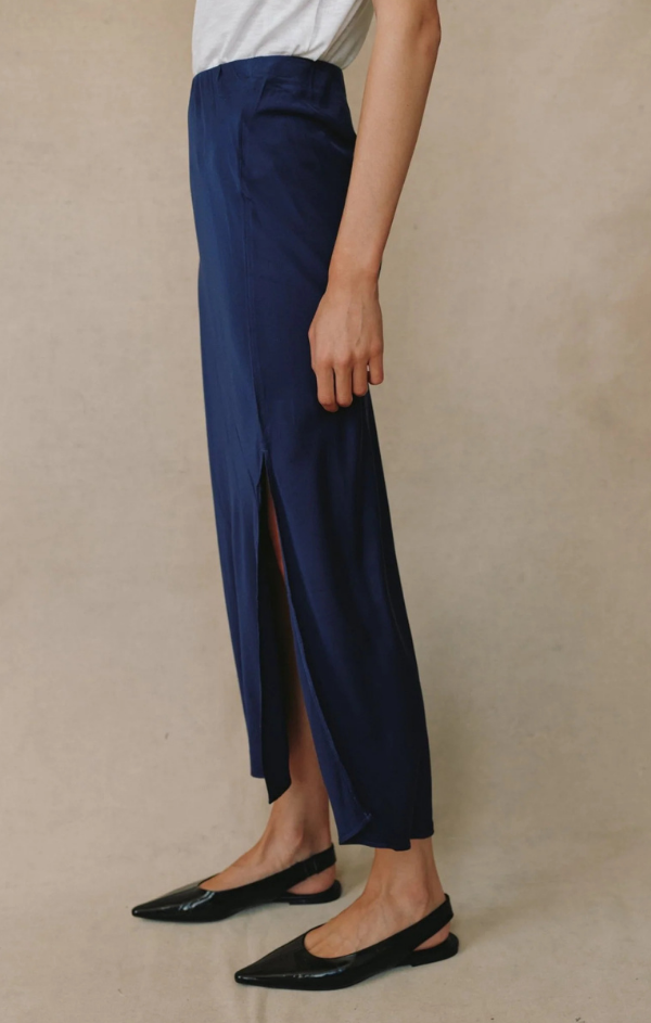 Side Slit Bias Maxi Skirt