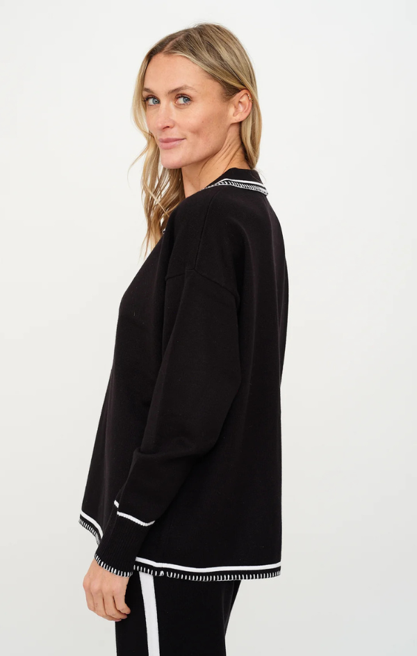 Kellie Stitched V Neck Top