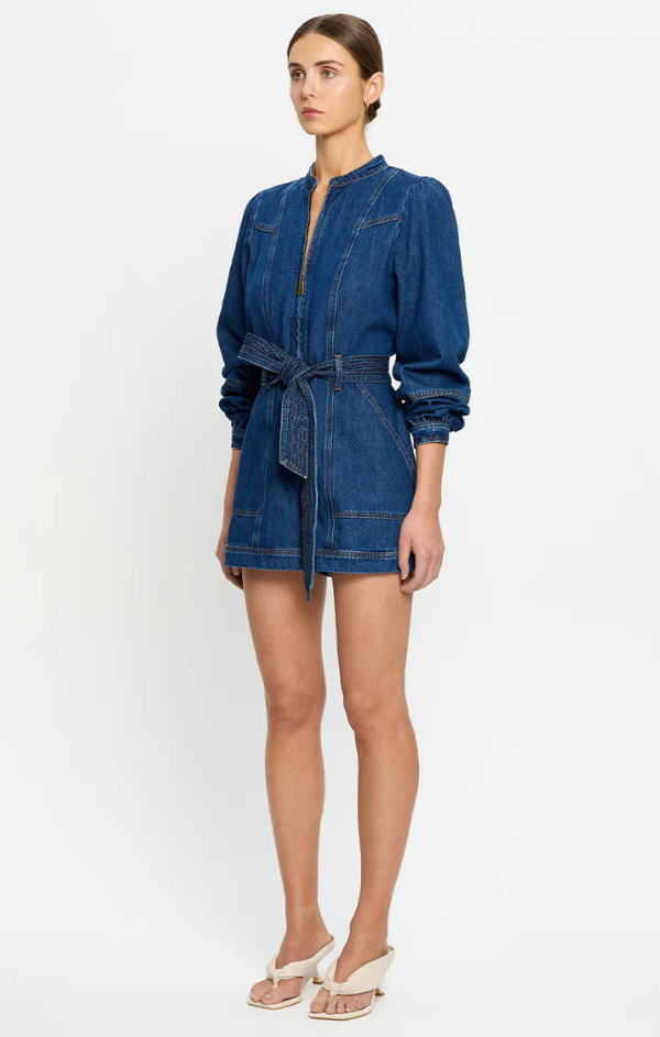 Lourdes Denim Playsuit