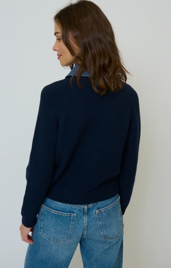 Dash Denim Collar Pullover