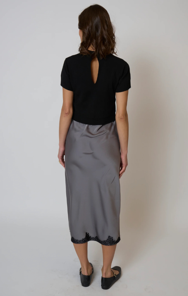 Celeste Lace and Sweater Combo Dress