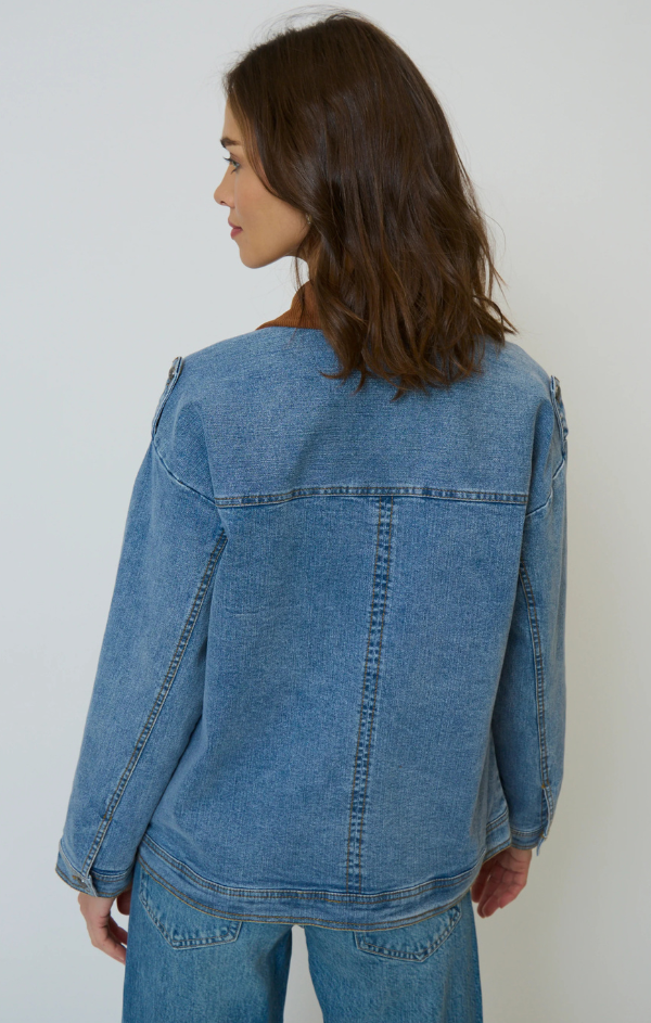 Dash Oversized Denim Jacket – Mint