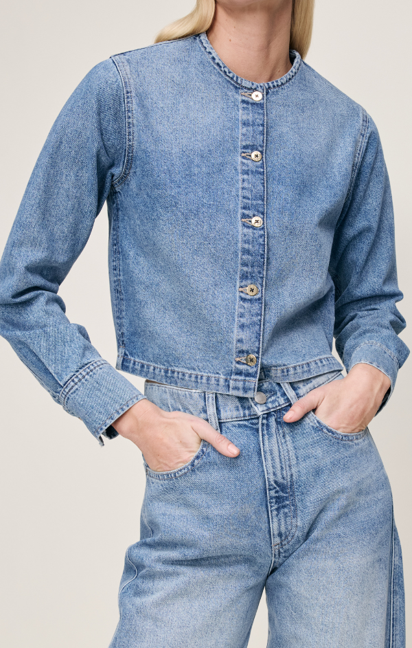 Montauk Shirt Collarless Long Sleeve