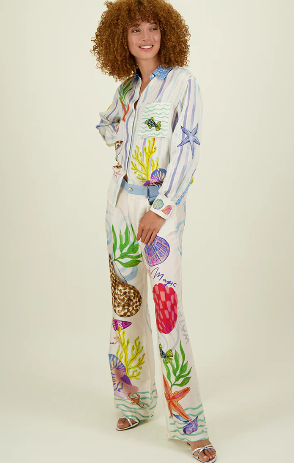 Isabel Printed Shirt in Magic Ocean