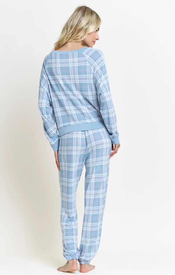 Star Seeker Long Set in Chambray Plaid