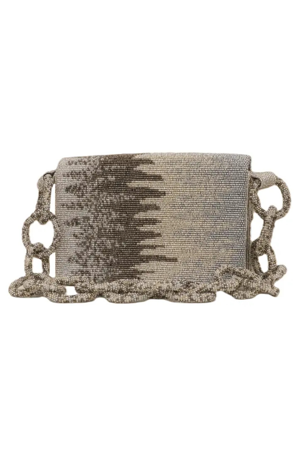 Beaded Chain Link Shoulder Bag
