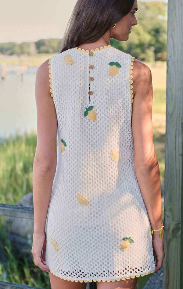 lemon crochet dress Lemon Crochet Halter Neck Maxi Dress