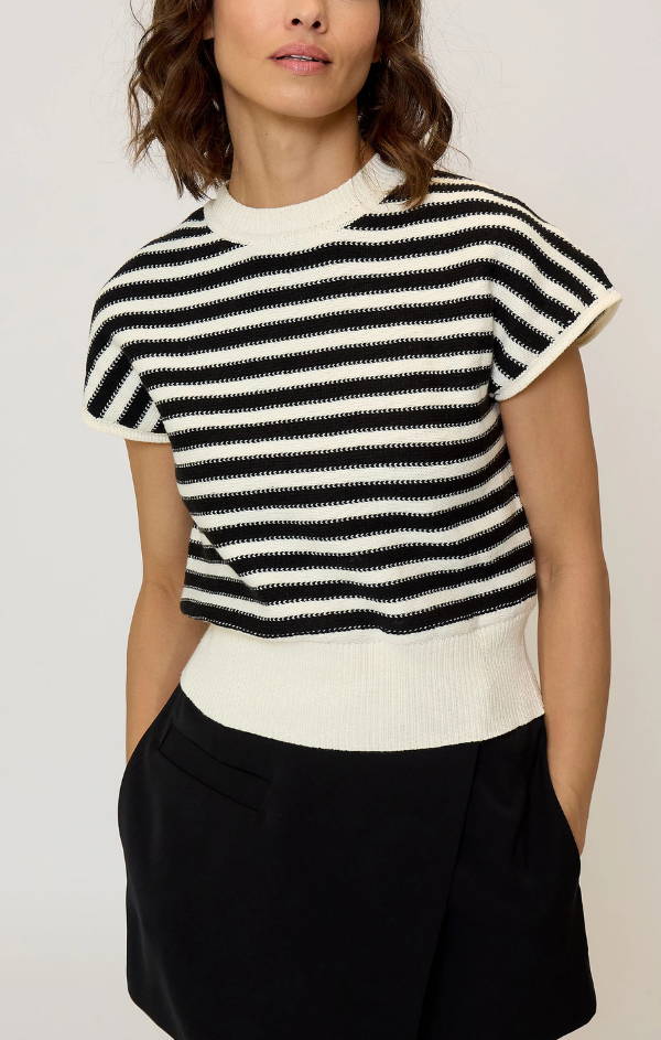 Olive Striped Stitched Dolman