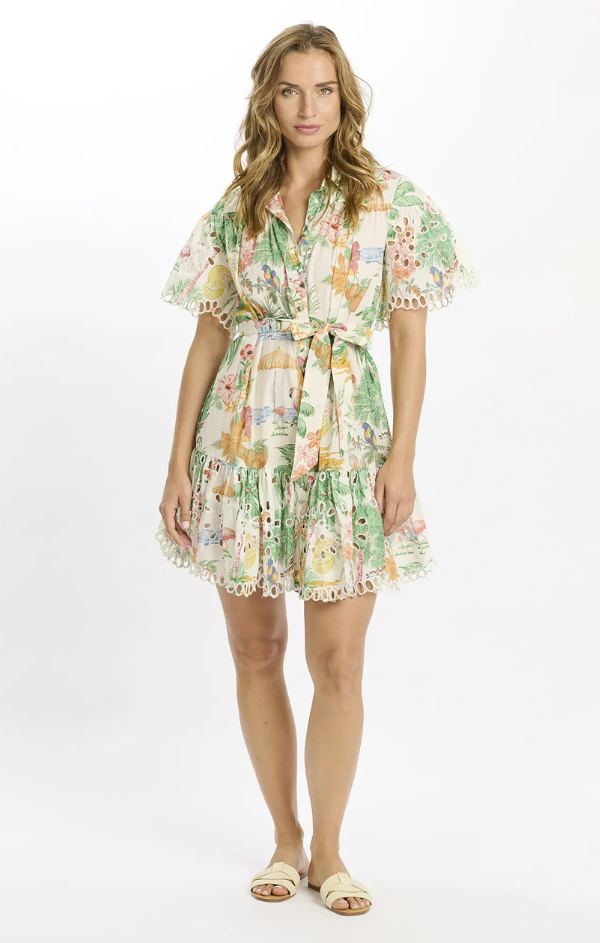 cami mini dress white Voluminous Cami Mini Dress - White