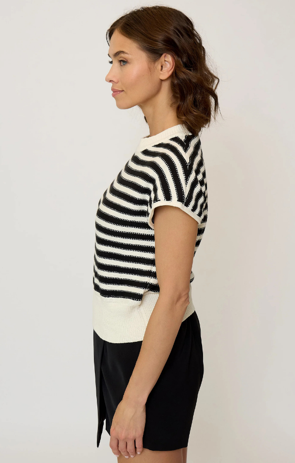 Olive Striped Stitched Dolman