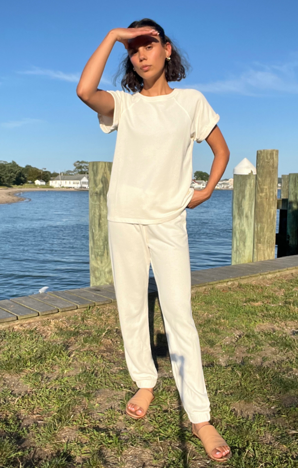 Jogger with Drawcord in Pearl