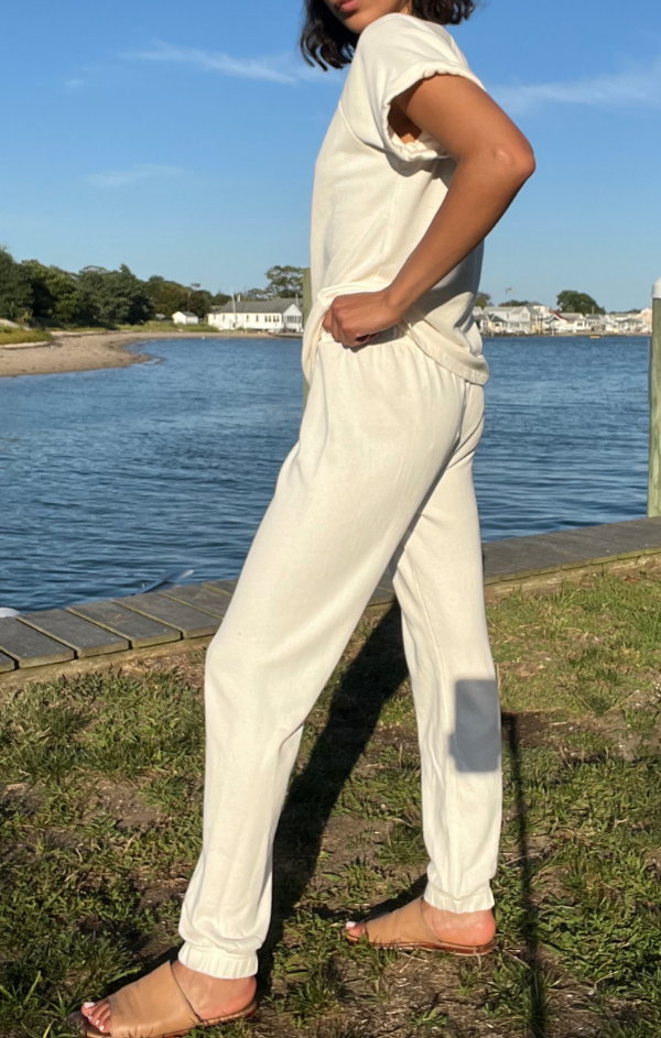 Jogger with Drawcord in Pearl