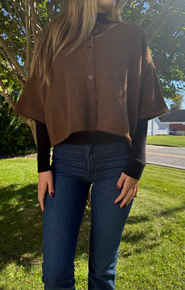 Cropped Boxy Soft Knit Cardigan