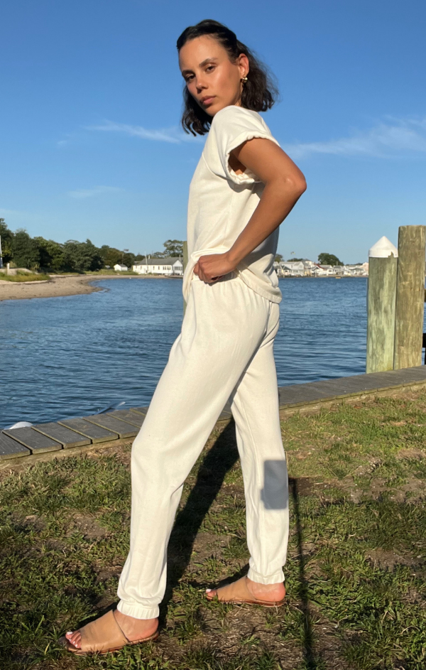 Boatneck Roll Sleeve Raglan Top