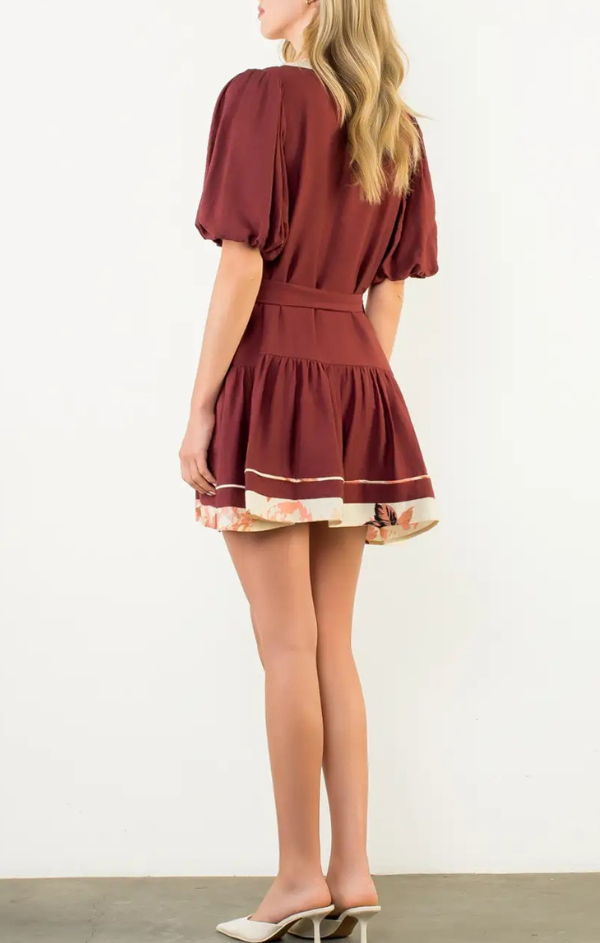 Micah Puff Sleeve Button Up Dress