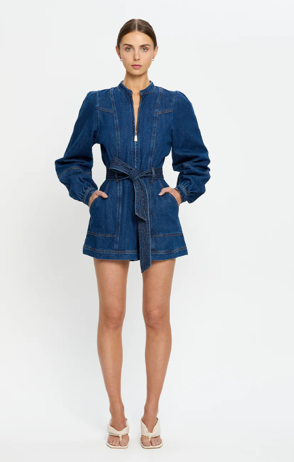 Lourdes Denim Playsuit