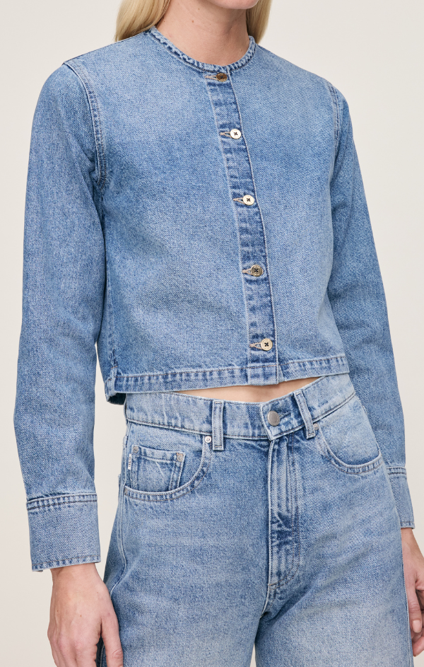 Montauk Shirt Collarless Long Sleeve