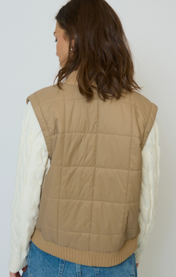 Brady Quilted Mixed Media Jacket