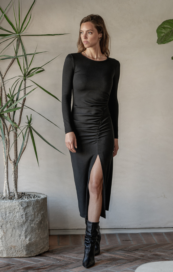 Jacqueline Ruched Midi Dress